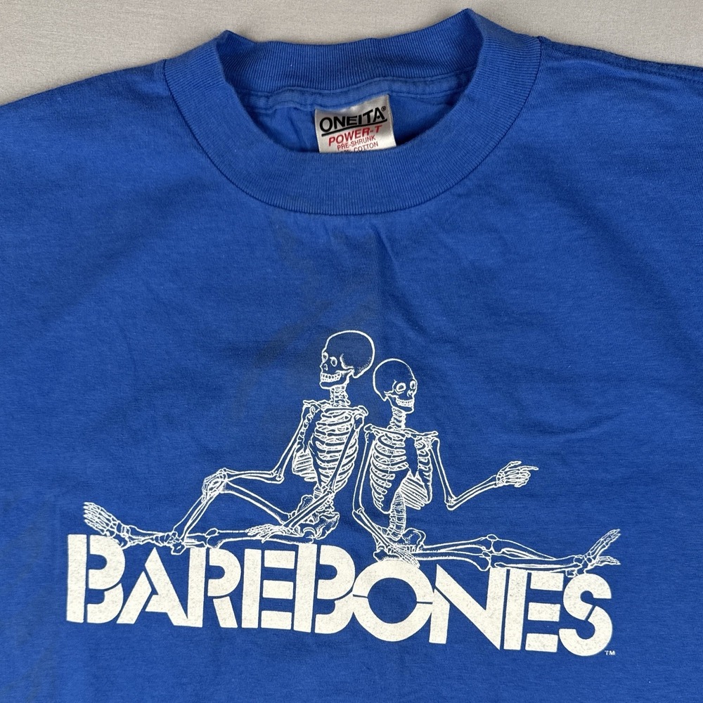 Vintage 90s Barebones Skeleton T Shirt Oneita USA Single Stitch XL